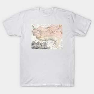 Map of West Africa 1743 T-Shirt